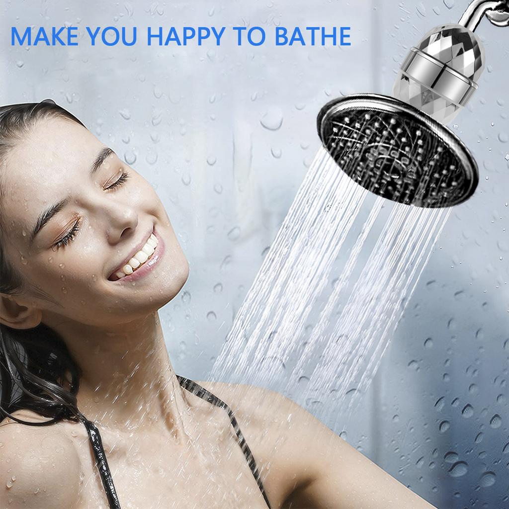 20 Stage Shower Head Filter Hard Water Cartridge Universal Outlet Water Purifier Kit Chlorine Fluoride Heavy Metal Removal