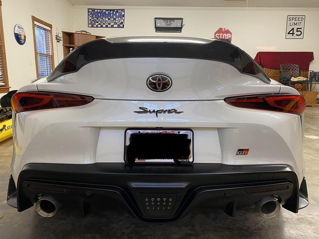 Toyota Supra A90/A91 Wet Carbon Fiber V-Style Rear Wing Air Deflector