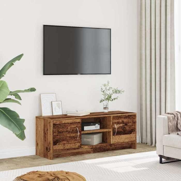 VidaXL Meuble TV vieux bois 102x30x37,5 cm bois d'ingénierie 855816