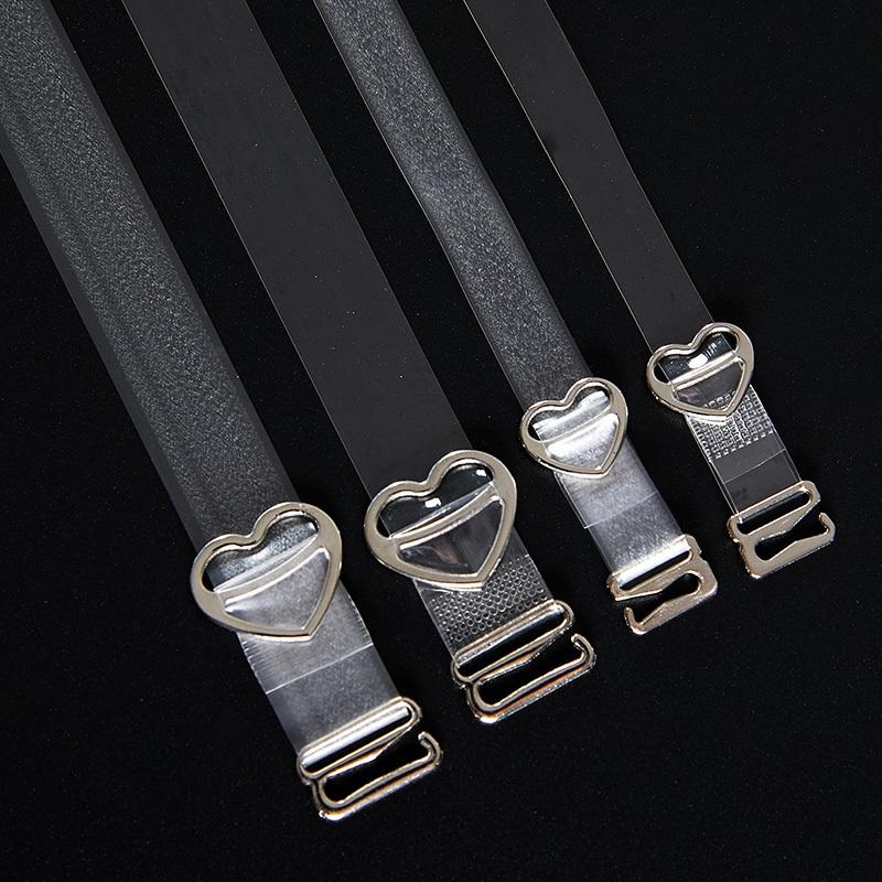 2pcs Transparent Invisible Bra Straps Detachable Adjustable Silicone Shoulder Strap Women Belt Intimates Accessories