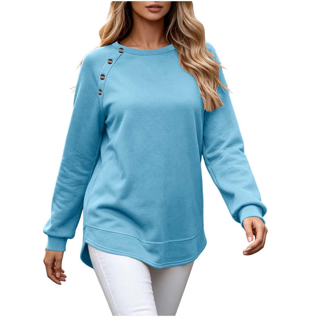Women's Long Sleeve Tunic Top Casual Pullover Blouse for Everyday Wear