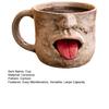 Stick-Out Tongue Ceramic Mug Large Capacity Stoneware Cup with Funny Face Design Novelty Coffee Tea Gift for