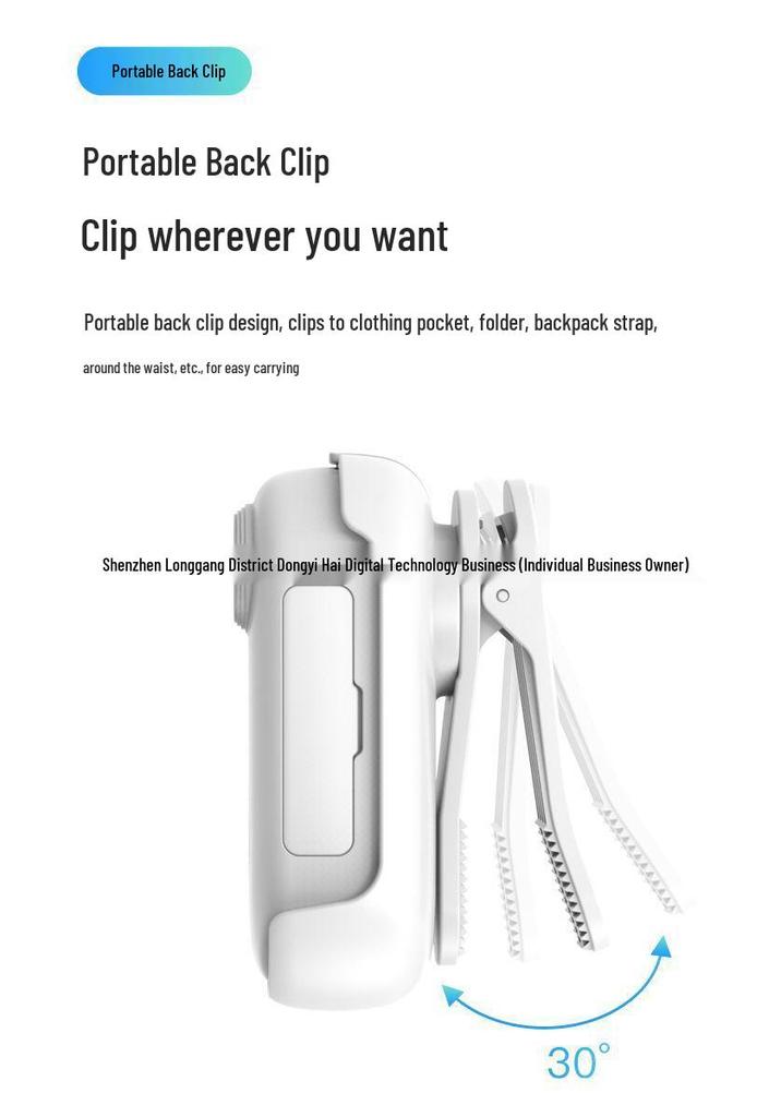 WIFI Magnetic Back Clip Sports Camera H88: Portable Pet Vlog Recorder