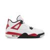 Air 4 Retro Grade School 'Red Cement' (Unisex) Weiße / Feuerrote / Schwarze / Neutrale Graue Kinder-Basketballschuhe 408452 161