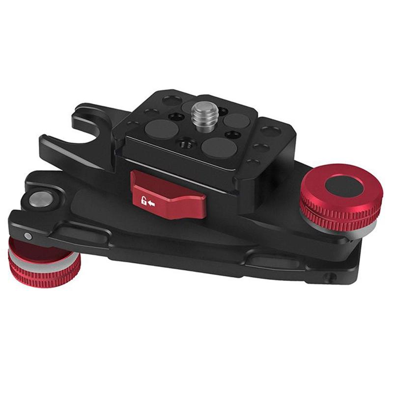 Black Camera Waist Belt Clip Quick Release Plate Mount Anti-shake Fast Switch Tool For Slr Gimbal Shoulder Strap Tripod Clamp