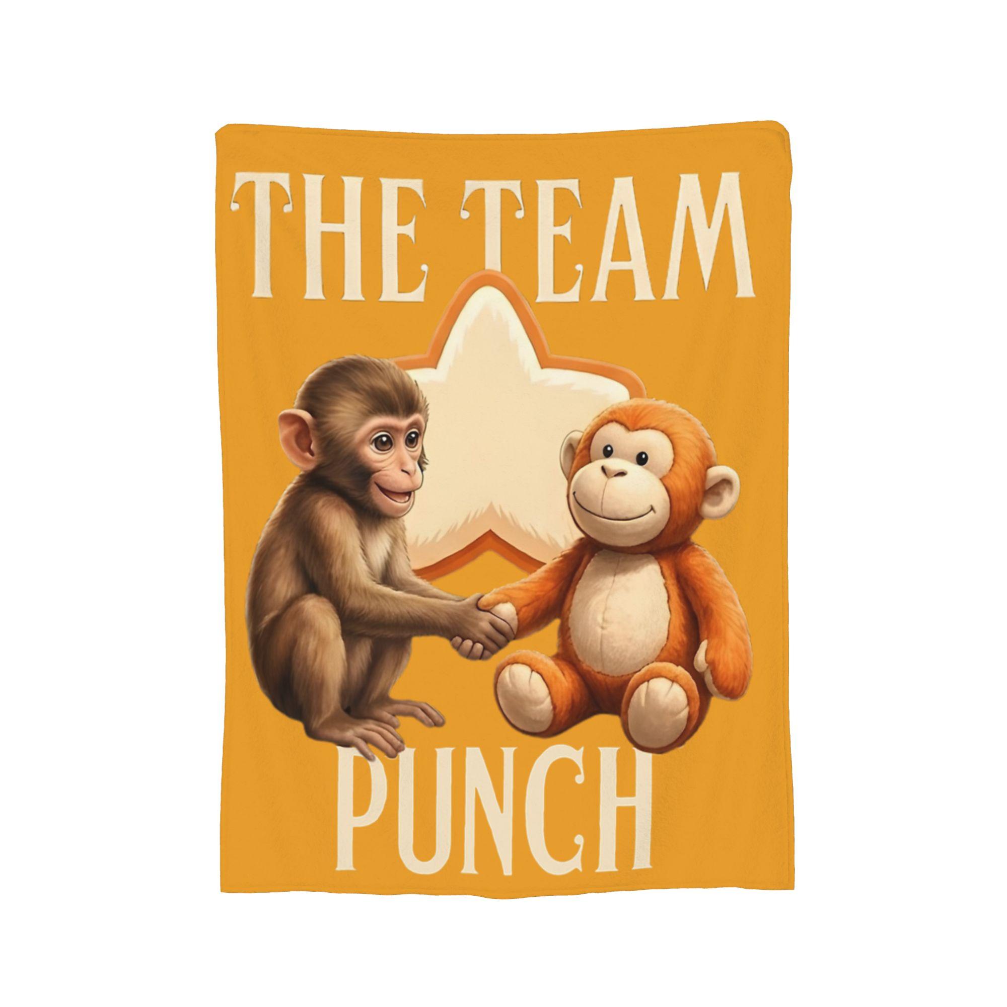 

Hang In There Punch Monkey Fleece Throw Blanket Blanket for Home Bedroom Lightweight Thin Bedspread, 150x200cm