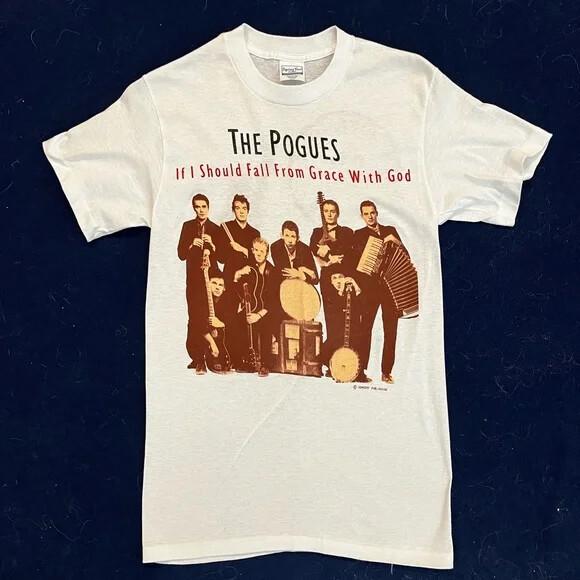 The Pogues 1988 Tour Cotton White Unisex Unisex S-5XL VN2637 Unisex T-Shirt S