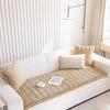 Thick Quilting Process Bench Cushion Corduroy Warm Sofa Mat Autumn and Winter Simple Solid Color Plush Cushions Anti Slip Wear-resistant Non Shifting