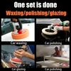 6-Piece Set of Car Waxing Craft Sponge Polishing Machine Angle Grinder Polishing Disc Tool Set, Round Polishing Craft