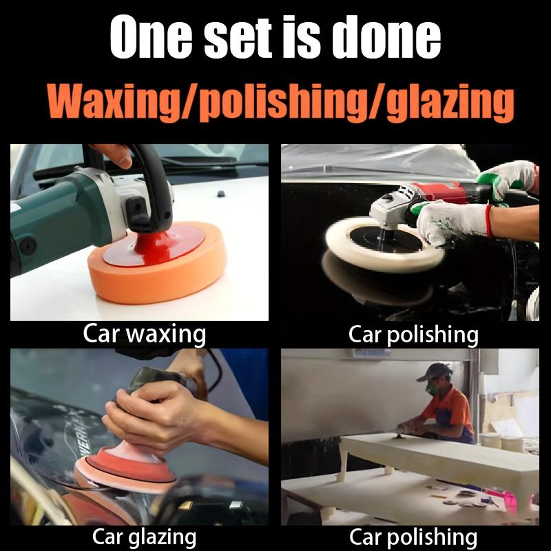 6-Piece Set of Car Waxing Craft Sponge Polishing Machine Angle Grinder Polishing Disc Tool Set, Round Polishing Craft