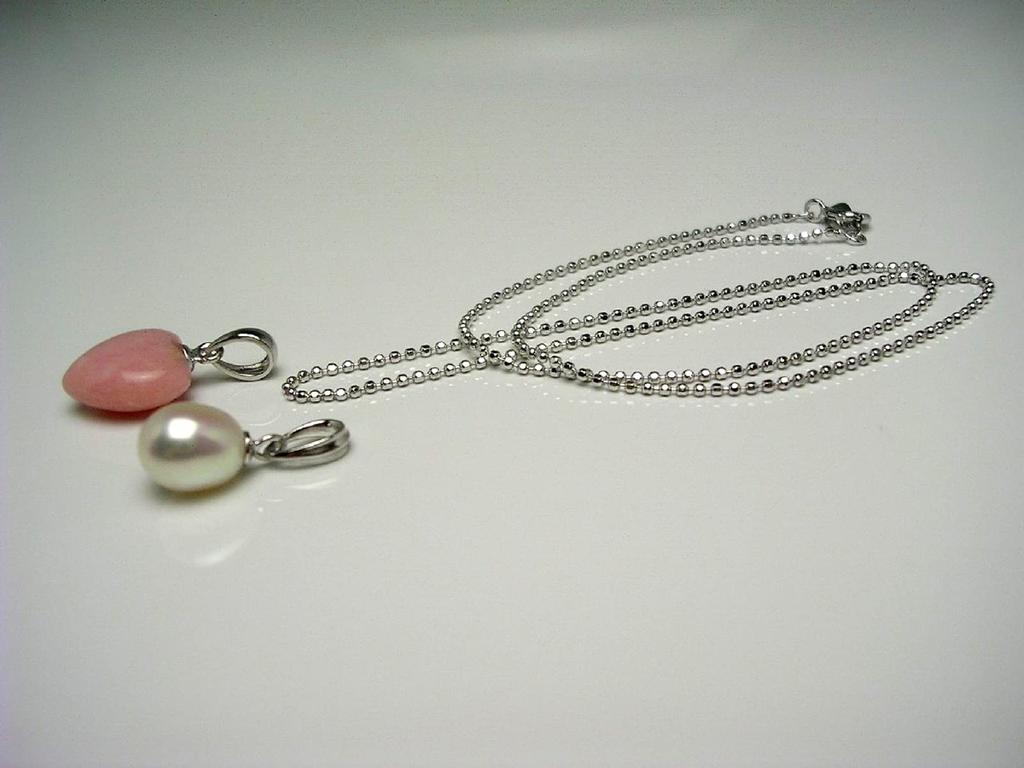 Isowa Pearl (Ise-Shima pearl specialty store) Freshwater pearl pendant 7.5-8 x 9-10mm White Silver Heart 62925
