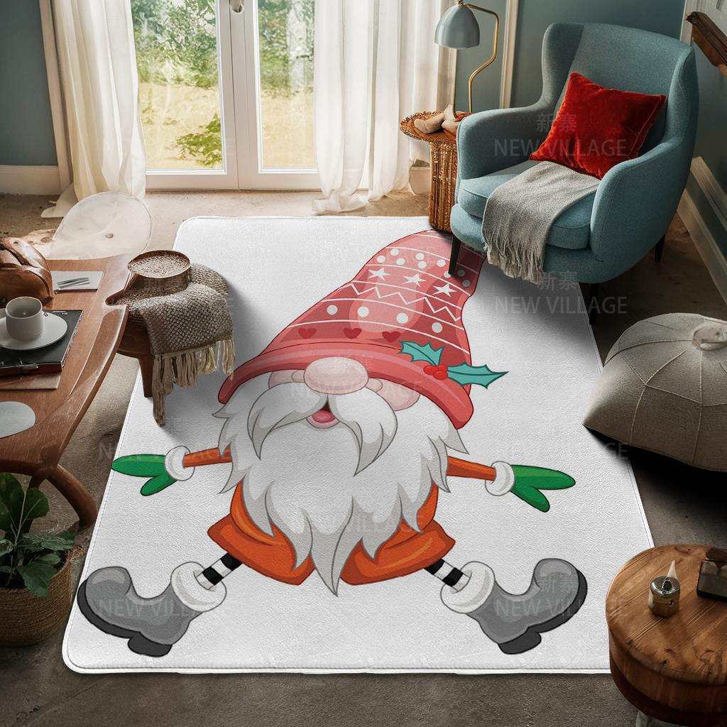 House Entrance Carpet Home Door Mat Living Room Bath Foot Bathroom Non-slip Water Absorption Rugs Bath Merry Christmas Winter