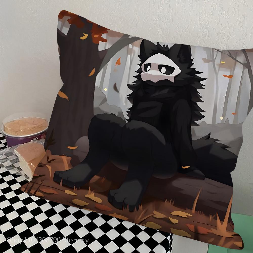 C-Changed Furry Game Pillow Case Square Pillow Bedroom Sofa Leisure Comfort Cushion Car Living Room Home Decoration