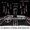Car Pre-cut TPU Protection Film for Mazda 6 Atenza 2020-2026 Transparent PPF Center Console Navigator Gear Door Accessories