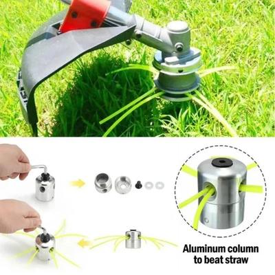 Aluminum Grass Trimmer Head With 4Lines Brush Cutter Head Lawn Mower Accessories Cutting Line Head for Strimmer Replacement