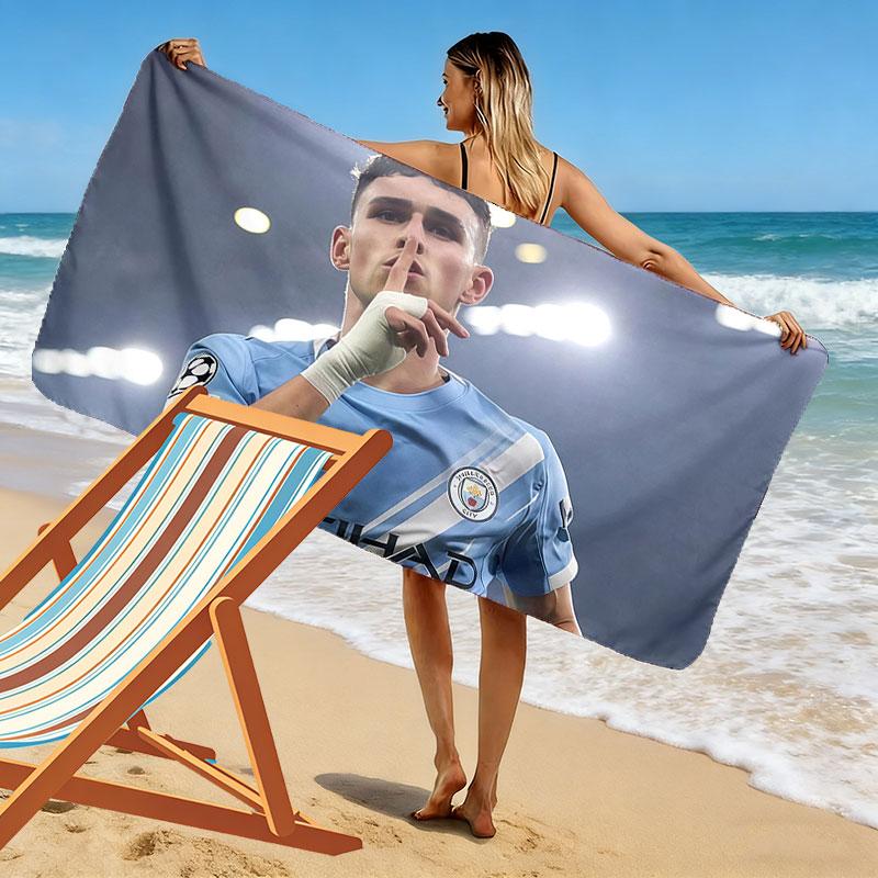 Phil Foden Print Beach Towel, Large Soft Quick Dry Towel for Beach Camping Swimming