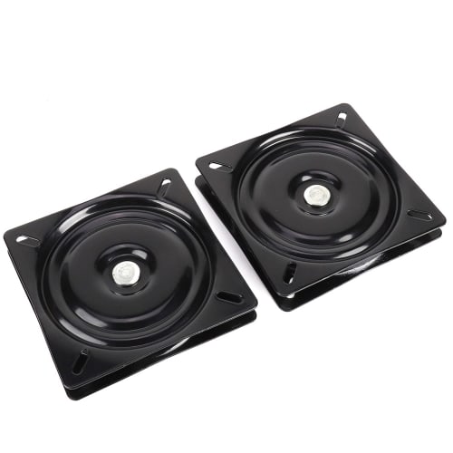 aleawol Set of 2 160mm Chair Swivel Plates, A3 Steel Swivel Plates, 360 Degree Swivel Chair Replacement for Chair Fixtures (6-inch, Black)