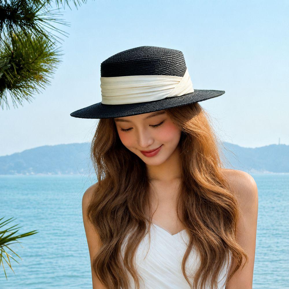 Adjustable Summer Sun Hats UV Protection Boater Hat French Beach Hats  for Women