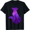 Night Wildlife Animal Galaxy Forest Nature Trees Stars Fox T-Shirt