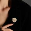 Spilla a Forma di Girasole Rotonda in Lega, Distintivo da Revers, Accessorio Versatile per Maglioni, Colletti, Cappelli, Borse, Cappotti, Sciarpe