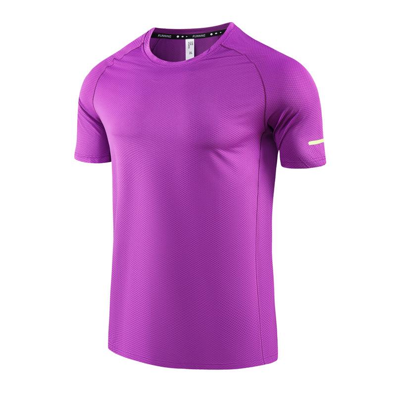 Unisex Quick-Dry Mesh Running T-Shirt with Reflective Design