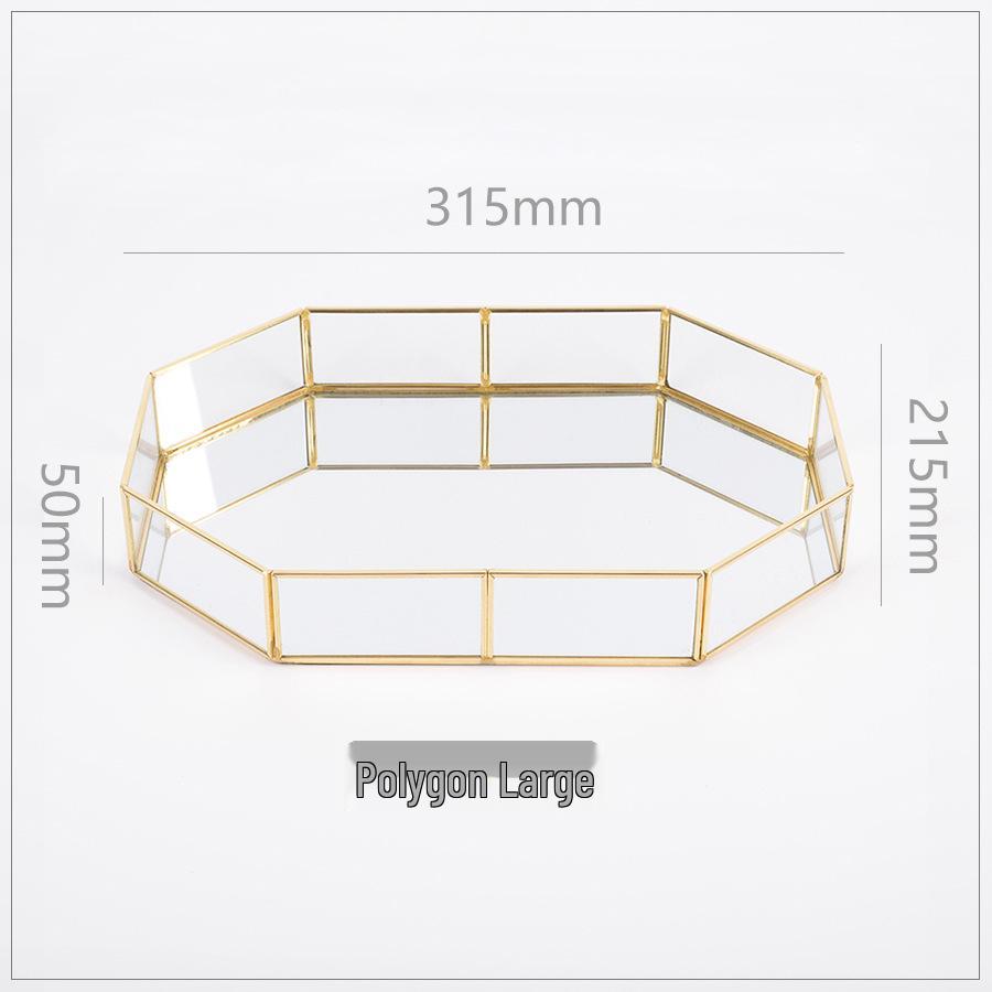 Elegant Glass Storage Box & Cosmetics Organizer Tray