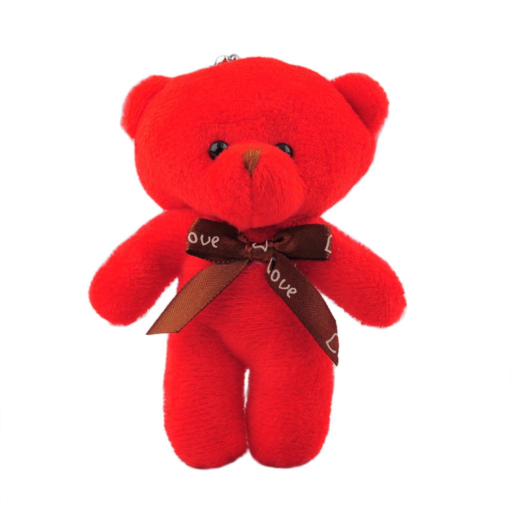 5.1inch Bear Plush Doll Soft Stuffed Animal Plushies Keychain Pendant Cute Bear Plush Toys For Gifts Keychain Backpack Decoration