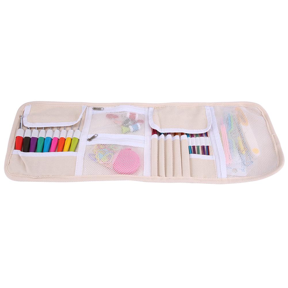 Knitting Cable Stitch Needle Kit Crochet Hook Marker Tape Measure Weaving Tool Set