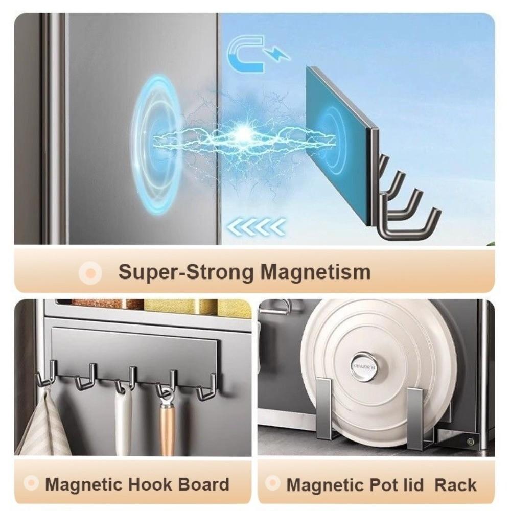 Narrow Design Pull Out Shelf Dustproof Countertop Organizer Sturdy Storage Rack  Kitchen Use