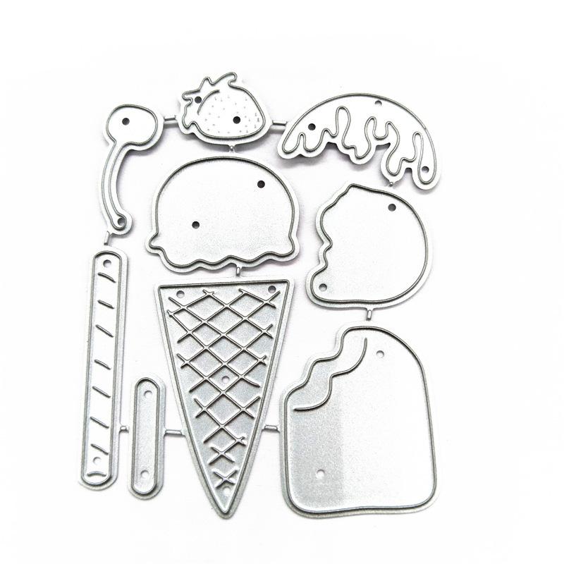 

Мороженое эскимо дизайн стиль металлический трафарет для резки DIY альбом для скрапбукинга фото тиснение бумажная карта ремесленный декор серебряный