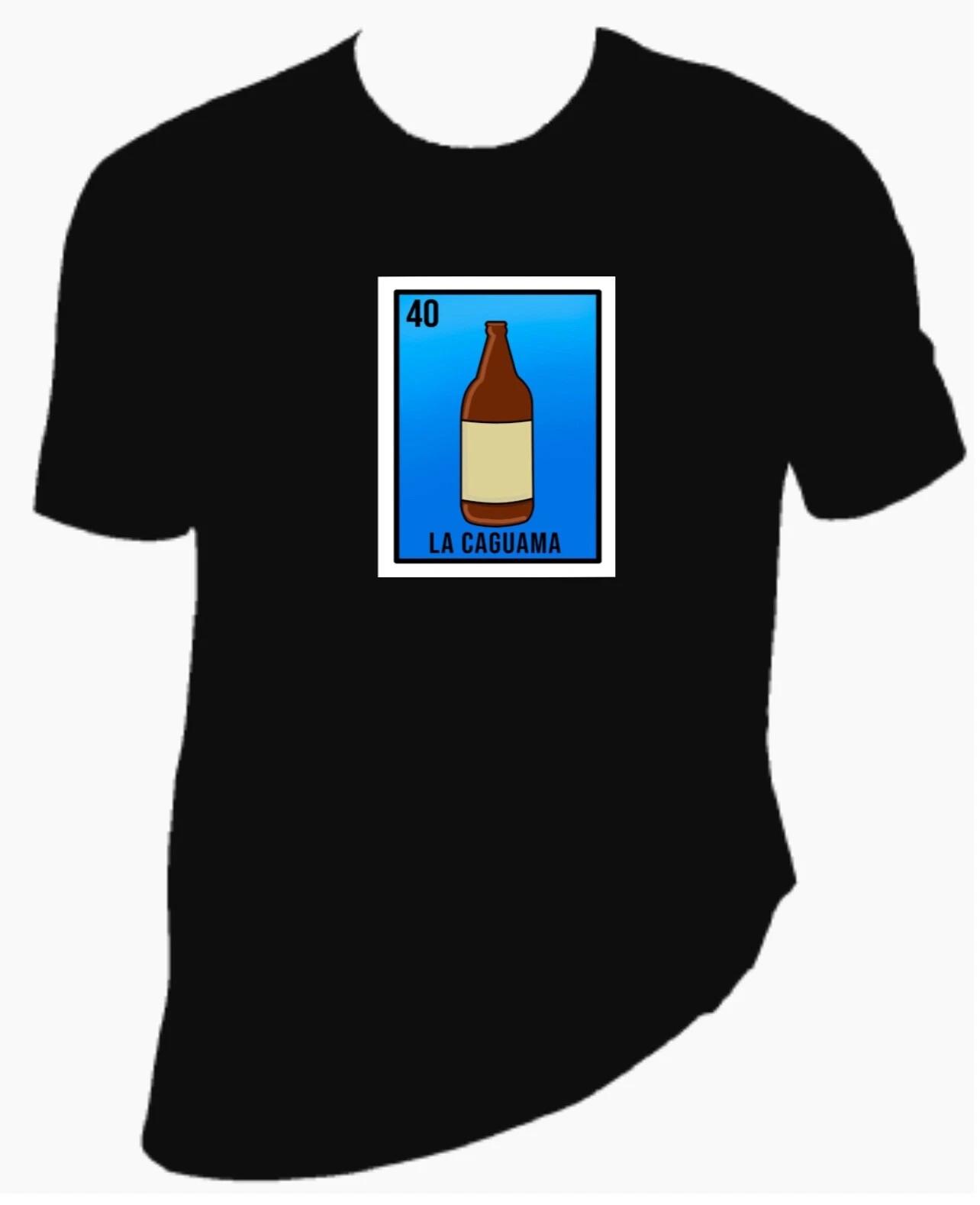

La Caguama Loteria Mexican Card Beer unisex T-Shirt 100% Cotton Tee S-2XL Trendy 4XL