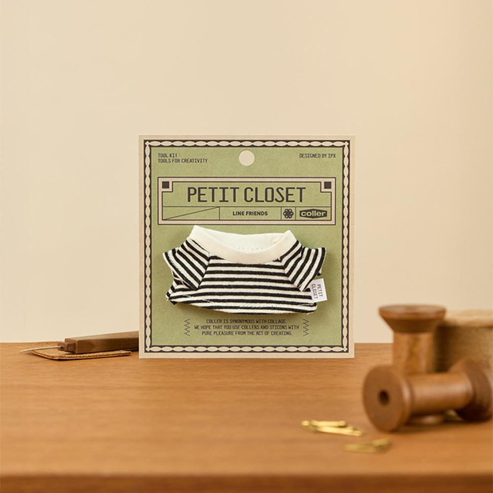 Line Friends Petit Closet Black Stripe T-shirt