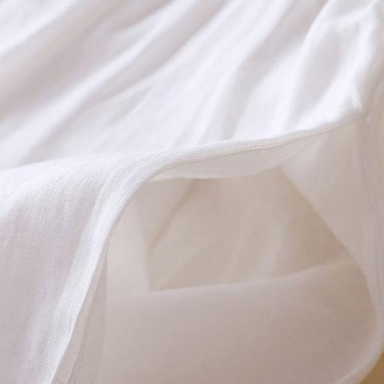 Summer Retro Ethnic Style Embroidery Print Midi Dress O-neck Long Sleeve Buttons Half Placket A-Line Mid-calf Length Casual Dress