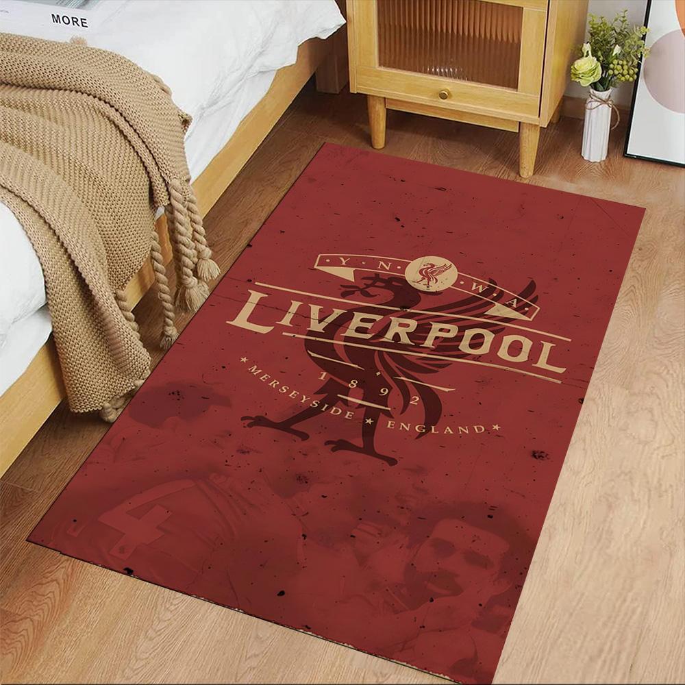 Liverpool FC Crest Floor Rug Office Rug Suitable for Decorate Room Outdoor Study Room Playrooms Antislip Carpet Anime Office Decor