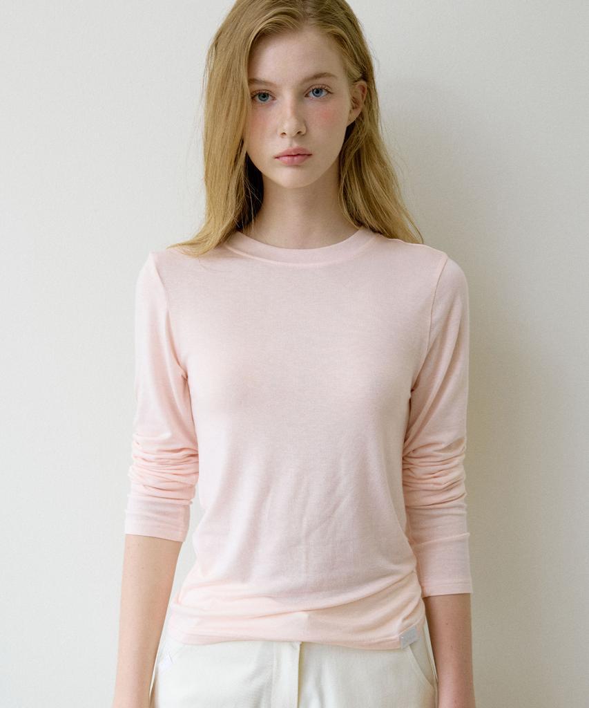 LETTER FROM MOON Letters Routine Long Sleeve T-Shirt (Pink)