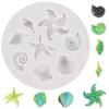 Cake Decor Tools DIY Sea Creatures Conch Starfish Shell Fondant Cake Candy Silicone Molds Creative