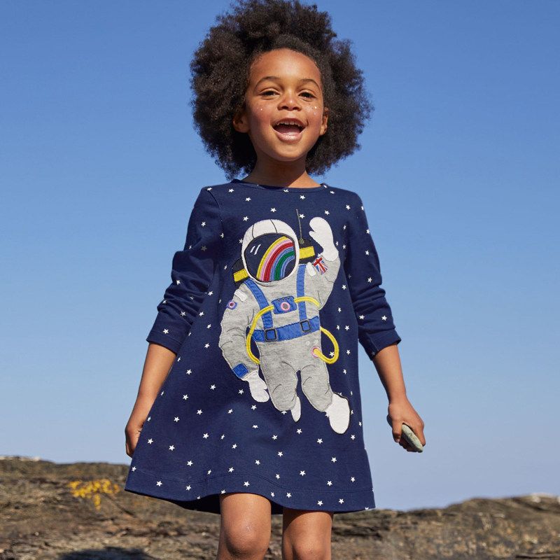 Children s Dark Blue Long Sleeves Dress Dark Blue 2t Recommended Height 85-90cm