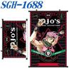 Bizarre Jojo'S Adventure Poster Scroll Painting Peripheral Hanging Painting Bedside Living Room Background Wall Cloth Painting