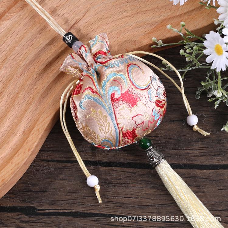 Вышитая брокадная сумка для ароматерапии в дзен-стиле 7x9 cm Empty Bag