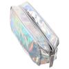 Cosmetic Bag Hand Makeup Pouch for Storage 1Pcs Silver Waterproof Organizer