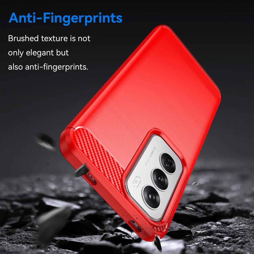 Phone Case For Oppo Reno12 ,flexible Tpu Fiber Protective Cover For Oppo Reno12