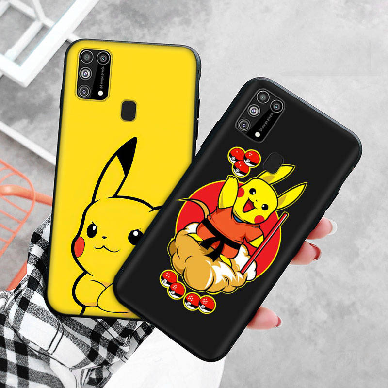 Black Case for OPPO Reno 8 6 5 4 Pro Plus Find X3 A17 A3 A31 A38 A40 A53 A54 A55 A74 A76 A78 A77 A80 A94 A95 A96 Lite K-88 Pikachu Pokemon