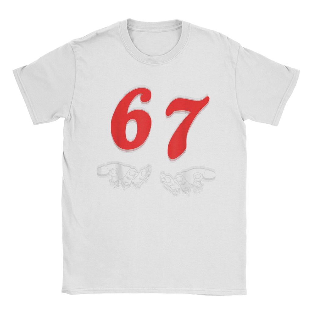 Funny Six Seven 67 Meme T Shirt Men's  Cotton Funny T-Shirts Crewneck  Tee Shirt Short Sleeve Clothing Fashion Casual Tops