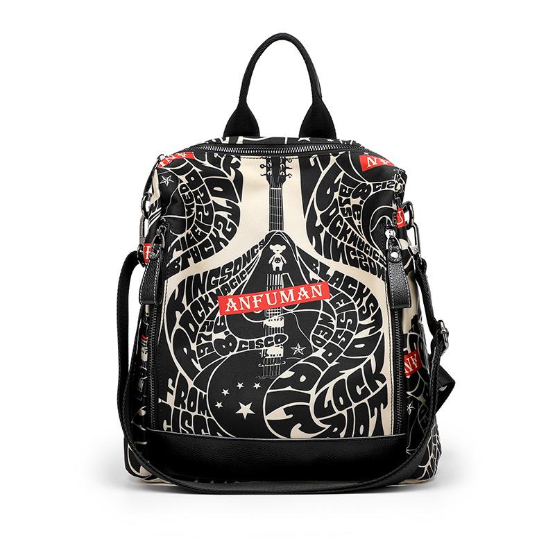 Backpack Women's Ethnic Style Printed Single Shoulder Crossbody Bag Simple and Lightweight Travel Backpack