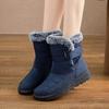 Snow Boots Women's Winter Cotton Shoes Foreign Style Versatile Warm Waterproof Non-slip Thickened Soft Sole Velvet Mother Shoes One Pedal
