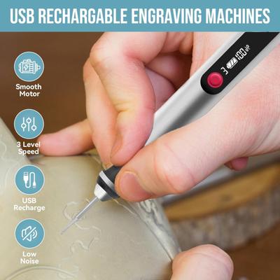 Polierstift Akku-Rotationswerkzeug mit extra langer Laufzeit USB-C Schnellladung Ergonomischer Griff Polieren Holzschnitzen Metallpolieren Nagelfräser