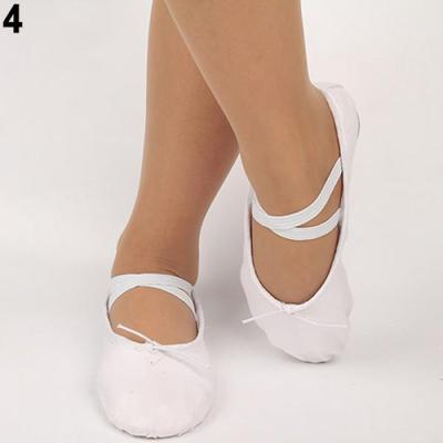 Neue Frauen Mädchen Erwachsene Weiche Sohle Ballett Tanz Schuhe Fitness Gymnastik Leinwand Schuhe