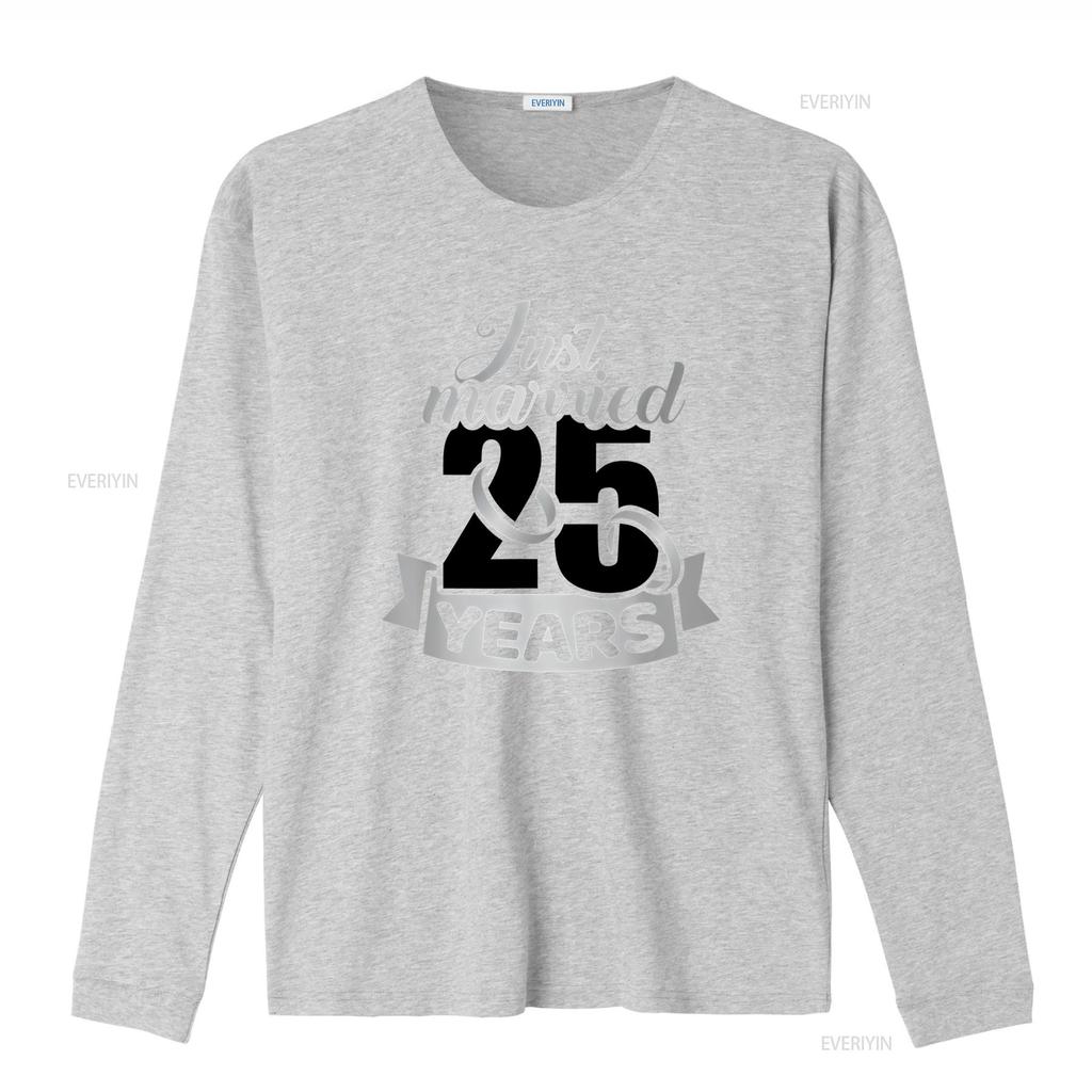 Celebrate 25 Years of Marriage with Our Just Married 25th Wedding Anniversary T Shirt vintage Washed Slightly Stretched