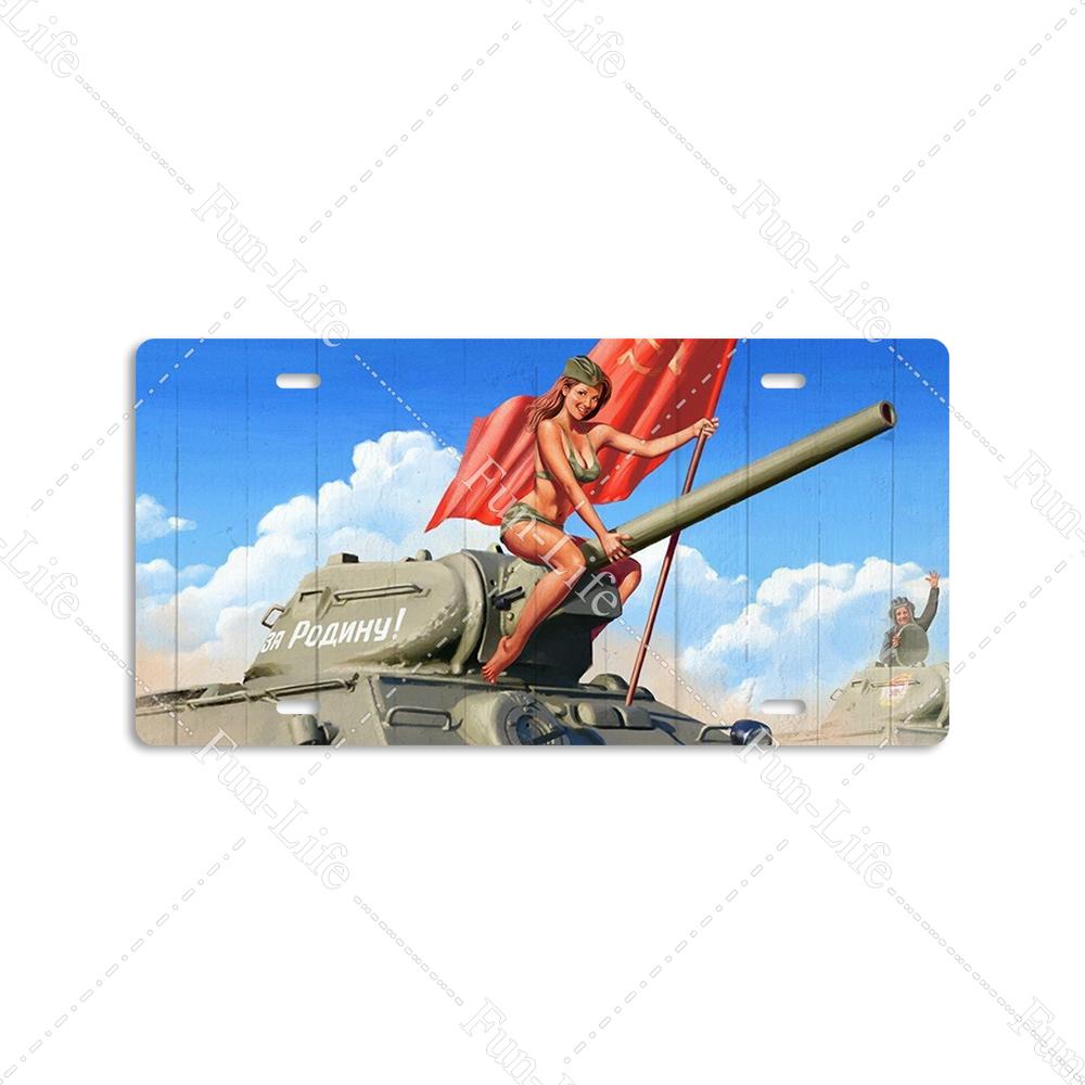 Beauty Vintage Metal Poster Airplane Retro Tinplate Compact Car Tin Signs Board Home Pub Bar Cafe Garage Wall Decor 15x30 cm