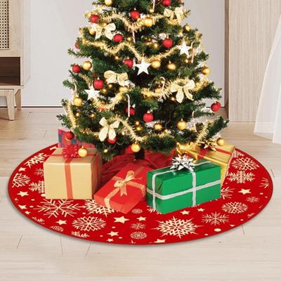1 Christmas Tree Skirt Christmas Carpet Decoration Shopping Mall Window Christmas Tree Bottom Apron Decoration Atmosphere Creative Cute Arrangement